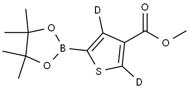 methyl 5-(4,4,5,5-tetramethyl-1,3,2-dioxaborolan-2-yl)thiophene-3-carboxylate-2,4-d2 Structure
