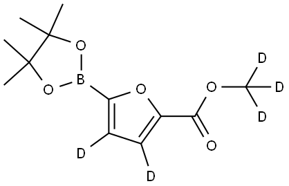 methyl-d3 5-(4,4,5,5-tetramethyl-1,3,2-dioxaborolan-2-yl)furan-2-carboxylate-3,4-d2 Structure