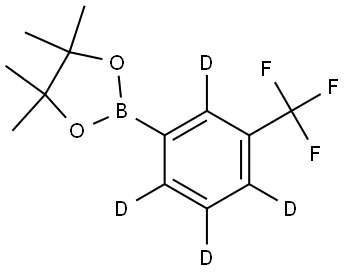 4,4,5,5-tetramethyl-2-(3-(trifluoromethyl)phenyl-2,4,5,6-d4)-1,3,2-dioxaborolane Structure