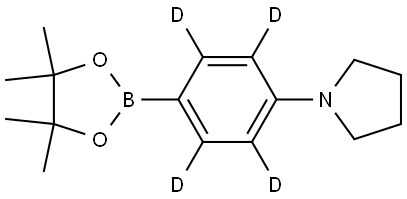 1-(4-(4,4,5,5-tetramethyl-1,3,2-dioxaborolan-2-yl)phenyl-2,3,5,6-d4)pyrrolidine Structure