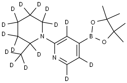 2-(2-(methyl-d3)piperidin-1-yl-2,3,3,4,4,5,5,6,6-d9)-4-(4,4,5,5-tetramethyl-1,3,2-dioxaborolan-2-yl)pyridine-3,5,6-d3 구조식 이미지