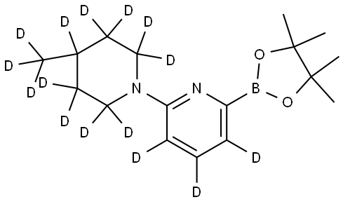 2-(4-(methyl-d3)piperidin-1-yl-2,2,3,3,4,5,5,6,6-d9)-6-(4,4,5,5-tetramethyl-1,3,2-dioxaborolan-2-yl)pyridine-3,4,5-d3 Structure