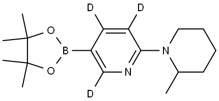 2-(2-methylpiperidin-1-yl)-5-(4,4,5,5-tetramethyl-1,3,2-dioxaborolan-2-yl)pyridine-3,4,6-d3 Structure