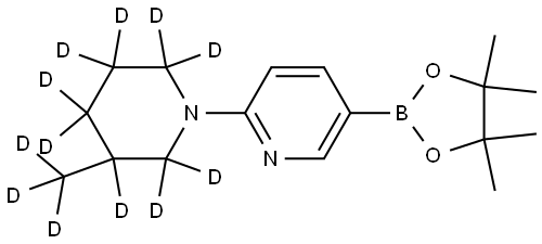 2-(3-(methyl-d3)piperidin-1-yl-2,2,3,4,4,5,5,6,6-d9)-5-(4,4,5,5-tetramethyl-1,3,2-dioxaborolan-2-yl)pyridine Structure