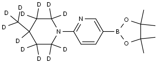 2-(4-(methyl-d3)piperidin-1-yl-2,2,3,3,4,5,5,6,6-d9)-5-(4,4,5,5-tetramethyl-1,3,2-dioxaborolan-2-yl)pyridine Structure