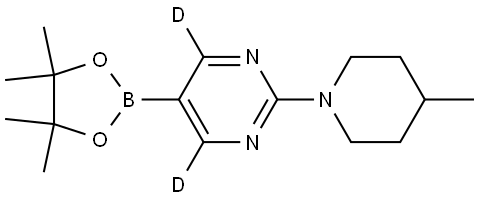 2-(4-methylpiperidin-1-yl)-5-(4,4,5,5-tetramethyl-1,3,2-dioxaborolan-2-yl)pyrimidine-4,6-d2 구조식 이미지