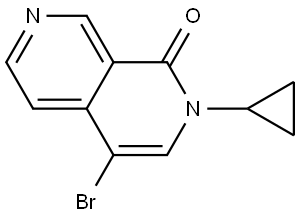 4-bromo-2-cyclopropyl-2,7-naphthyridin-1-one Structure