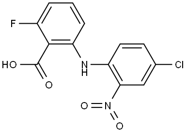 Benzoic acid, 2-[(4-chloro-2-nitrophenyl)amino]-6-fluoro- Structure