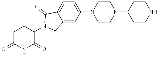 3-(1-oxo-5-(4-(piperidin-4-yl)piperazin-1-yl)isoindolin-2-yl)piperidine-2,6-dione Structure