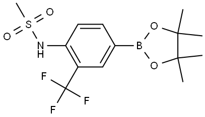 N-(4-(4,4,5,5-tetramethyl-1,3,2-dioxaborolan-2-yl)-2-(trifluoromethyl)phenyl)methanesulfonamide Structure