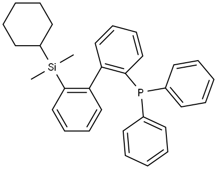 (2'-(cyclohexyldimethylsilyl)-[1,1'-biphenyl]-2-yl)diphenylphosphane Structure