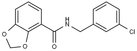 N-[(3-Chlorophenyl)methyl]-1,3-benzodioxole-4-carboxamide Structure