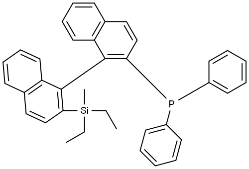 (2'-(diethyl(methyl)silyl)-[1,1'-binaphthalen]-2-yl)diphenylphosphane Structure