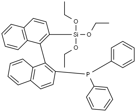 diphenyl(2'-(triethoxysilyl)-[1,1'-binaphthalen]-2-yl)phosphane Structure