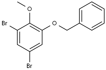 1,5-Dibromo-2-methoxy-3-(phenylmethoxy)benzene Structure