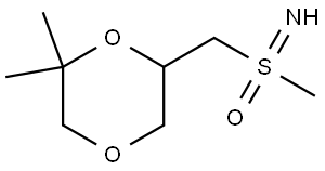 (6,6-dimethyl-1,4-dioxan-2-yl)methyl](imino)methyl-lambda6-sulfanone Structure