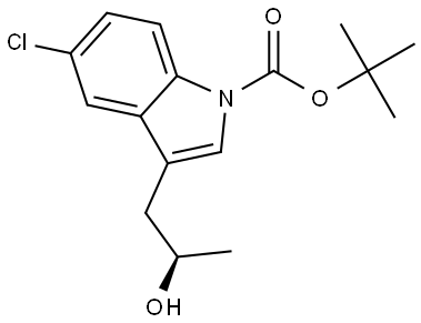 1H-Indole-1-carboxylic acid, 5-chloro-3-[(2R)-2-hydroxypropyl]-, 1,1-dimethylethyl ester Structure