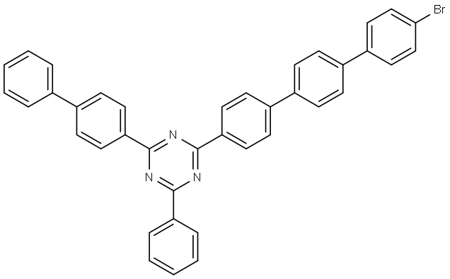 1,3,5-Triazine, 2-[1,1′-biphenyl]-4-yl-4-(4′′-bromo[1,1′:4′,1′′-terphenyl]-4-yl)-6-phenyl- Structure