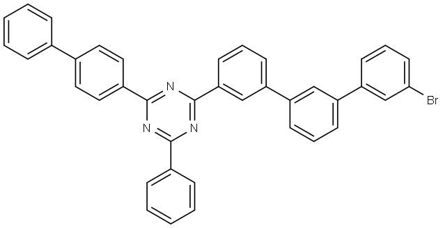 1,3,5-Triazine, 2-[1,1′-biphenyl]-4-yl-4-(3′′-bromo[1,1′:3′,1′′-terphenyl]-3-yl)-6-phenyl- Structure