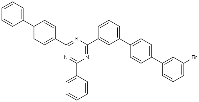 1,3,5-Triazine, 2-[1,1′-biphenyl]-4-yl-4-(3′′-bromo[1,1′:4′,1′′-terphenyl]-3-yl)-6-phenyl- Structure