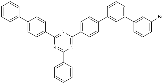 1,3,5-Triazine, 2-[1,1′-biphenyl]-4-yl-4-(3′′-bromo[1,1′:3′,1′′-terphenyl]-4-yl)-6-phenyl- Structure