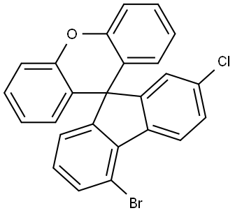 Spiro[9H-fluorene-9,9′-[9H]xanthene], 5-bromo-2-chloro- Structure