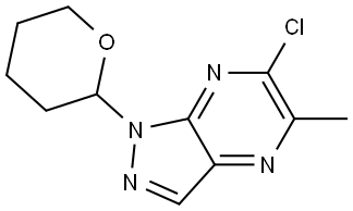 6-Chloro-5-methyl-1-(tetrahydro-2H-pyran-2-yl)-1H-pyrazolo[3,4-b]pyrazine Structure