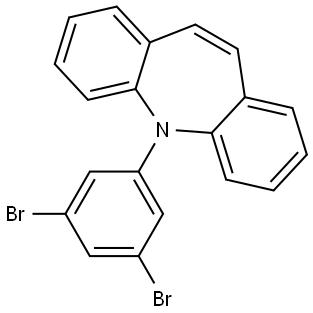 5H-Dibenz[b,f]azepine, 5-(3,5-dibromophenyl)- Structure