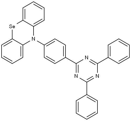 10-(4-(4,6-diphenyl-1,3,5-triazin-2-yl)phenyl)-10H-phenoselenazine Structure