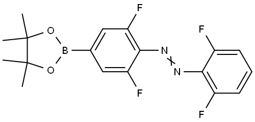 4-boron-pinacolato-2,2’,6,6’-tetrafluoroazobenzene Structure