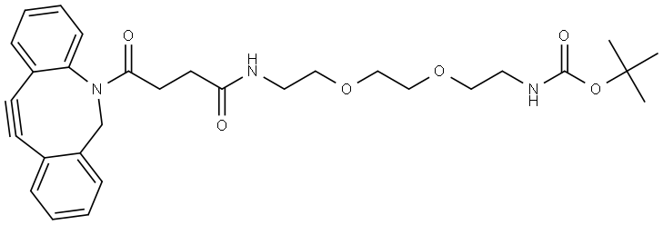 DBCO-PEG2-NH-Boc Structure