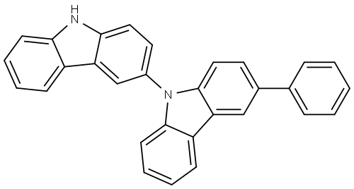 3,9′-Bi-9H-carbazole, 3′-phenyl- Structure