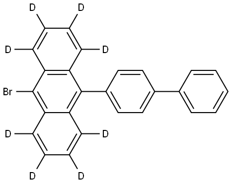 9-([1,1'-biphenyl]-4-yl)-10-bromoanthracene-1,2,3,4,5,6,7,8-d8 Structure