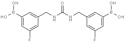 5,5'-(Carbonylbis(azanediyl)bis(methylene))bis(3-fluoro-5,1-phenylene)diboronic acid Structure