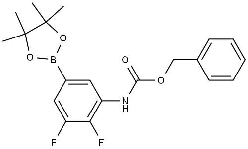 Benzyl N-[2,3-difluoro-5-(tetramethyl-1,3,2-dioxaborolan-2-yl)phenyl]carbamate Structure