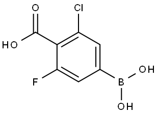 2-Chloro-4-(dihydroxyboranyl)-6-fluorobenzoic acid Structure