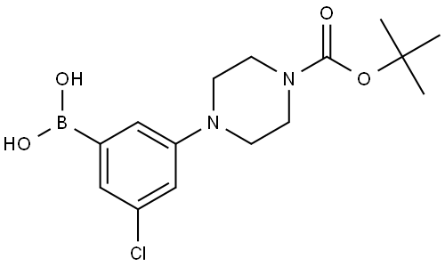 3-(4-BOC-Piperazino)-5-chlorophenylboronic acid Structure