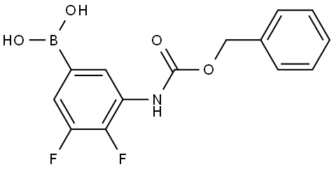 (3-{[(Benzyloxy)carbonyl]amino}-4,5-difluorophenyl)boronic acid Structure