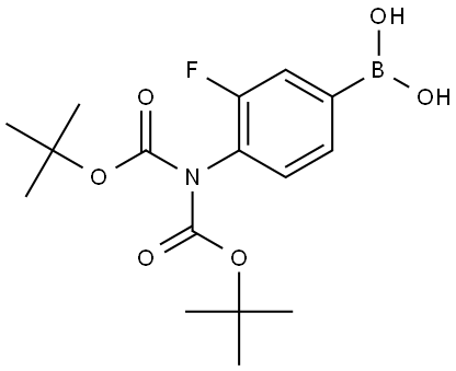 4-Bis(N-Boc)amino-3-fluorophenylboronic acid Structure