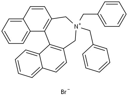 (S)-4,4-dibenzyl-4,5-dihydro-3H-dinaphtho[2,1-c:1',2'-e]azepin-4-ium Structure