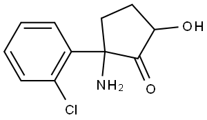 2-amino-2-(2-chlorophenyl)-5-hydroxycyclopentan-1-one Structure