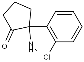 2-Amino-2-(2-chlorophenyl)cyclopentanone Structure