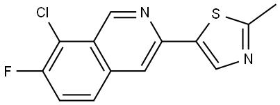 5-(8-chloro-7-fluoroisoquinolin-3-yl)-2-methylthiazole Structure