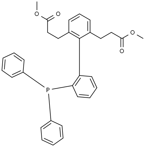 dimethyl 3,3'-(2'-(diphenylphosphanyl)-[1,1'-biphenyl]-2,6-diyl)dipropionate Structure