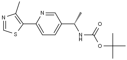 (S)-N-Boc-1-[6-(4-methylthiazol-5-yl)-3-pyridyl]ethanamine Structure