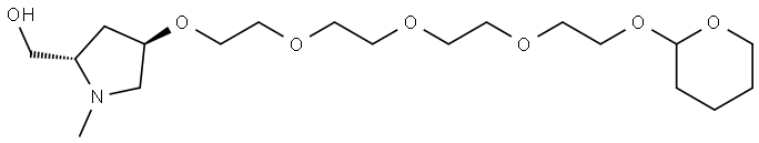 THP-PEG4-Pyrrolidine(N-Me)-CH2OH Structure