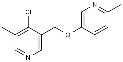 Pyridine, 4-chloro-3-methyl-5-[[(6-methyl-3-pyridinyl)oxy]methyl]- Structure