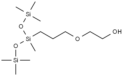 Ethanol, 2-[3-[1,3,3,3-tetramethyl-1-[(trimethylsilyl)oxy]-1-disiloxanyl]propoxy]- Structure