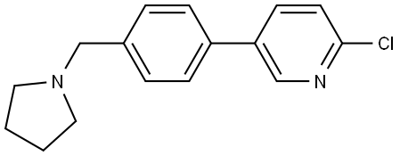 2-Chloro-5-[4-(1-pyrrolidinylmethyl)phenyl]pyridine Structure