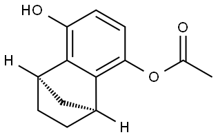 1,4-Methanonaphthalene-5,8-diol, 1,2,3,4-tetrahydro-, 5-acetate, (1R,4S)- Structure